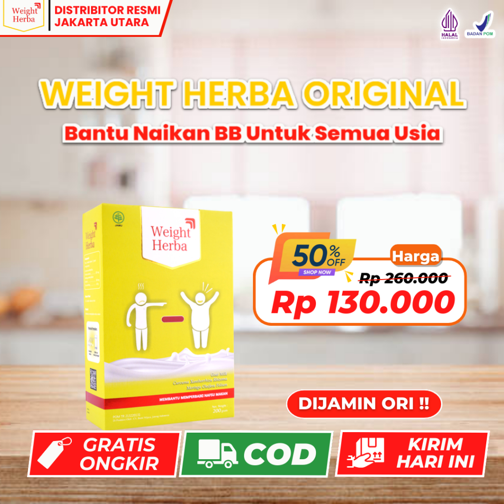 

Weight Herba - 100% Original Susu Penggemuk Penambah Berat Badan & Penambah Nafsu Makan Tingkatkan Kalori Kualitas Tinggi Bisa COD
