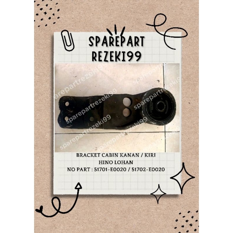 Bracket Cabin HINO LOHAN Kiri/Kanan