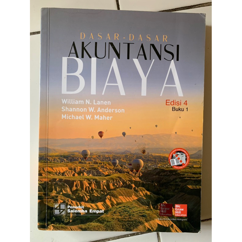 PRELOVED DASAR DASAR AKUNTANSI BIAYA WILLIAM N LANEN edisi 4 Penerbit salemba