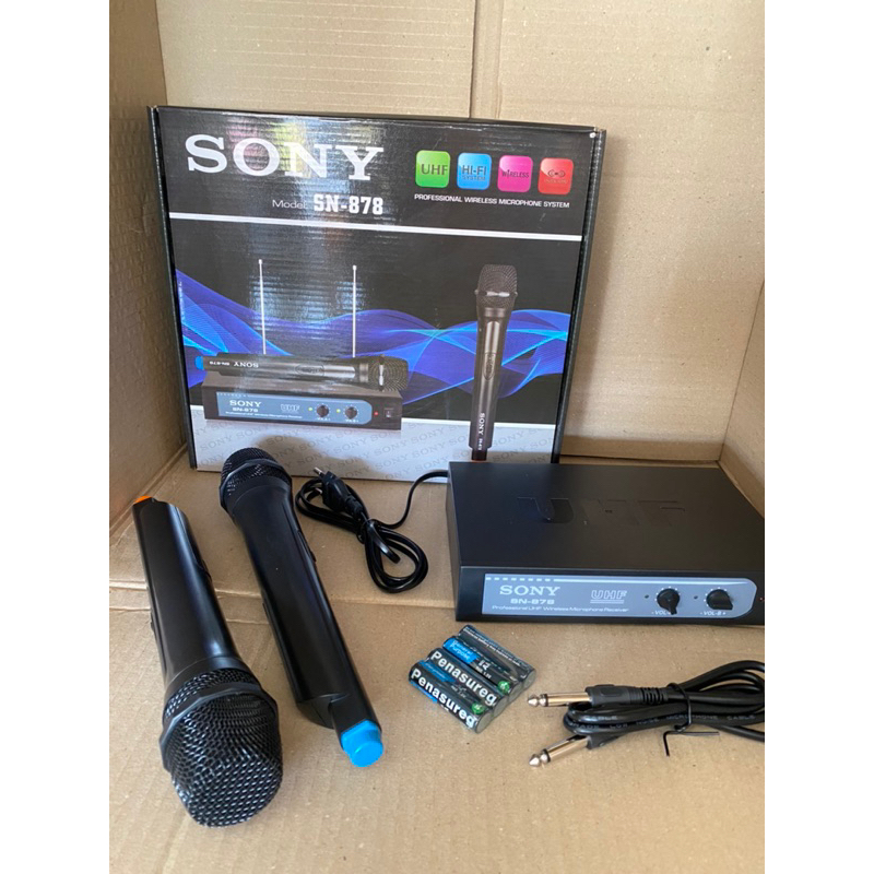 Microphone Wireless Sony SN 878 - Mic Tanpa Kabel SN878
