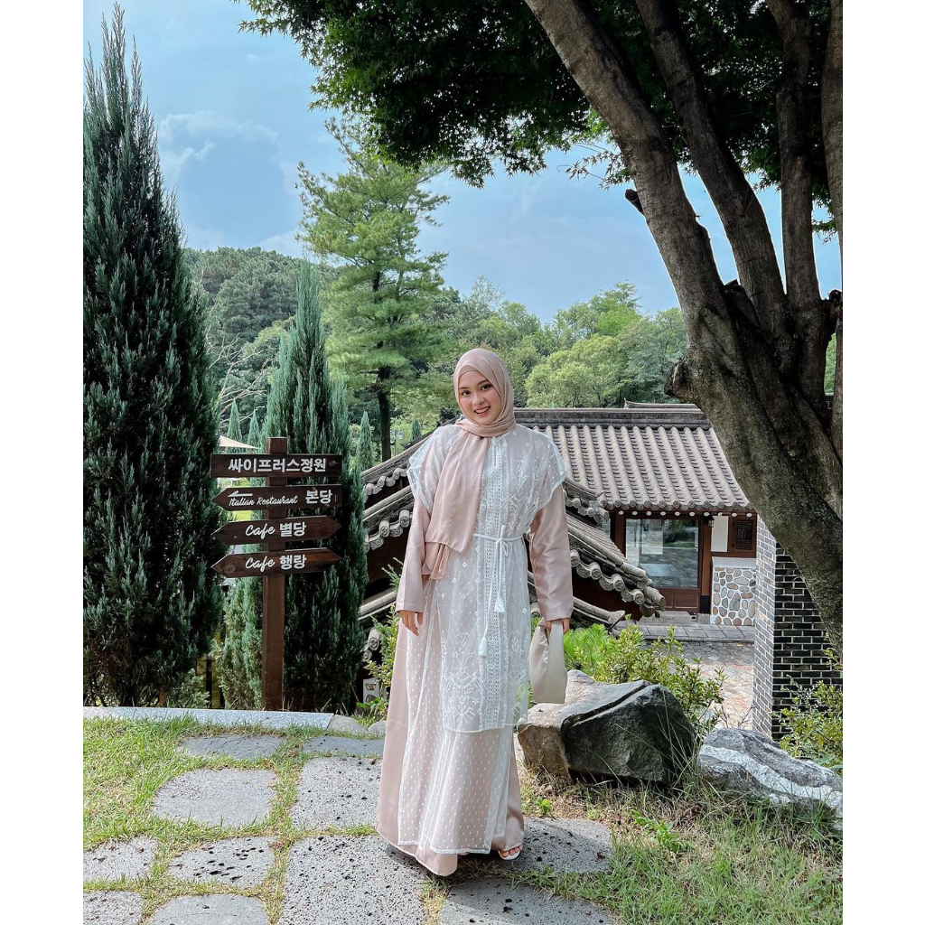 Moms_Syafa Aura Label - Tabita Dress Tulle Dot Elegan
