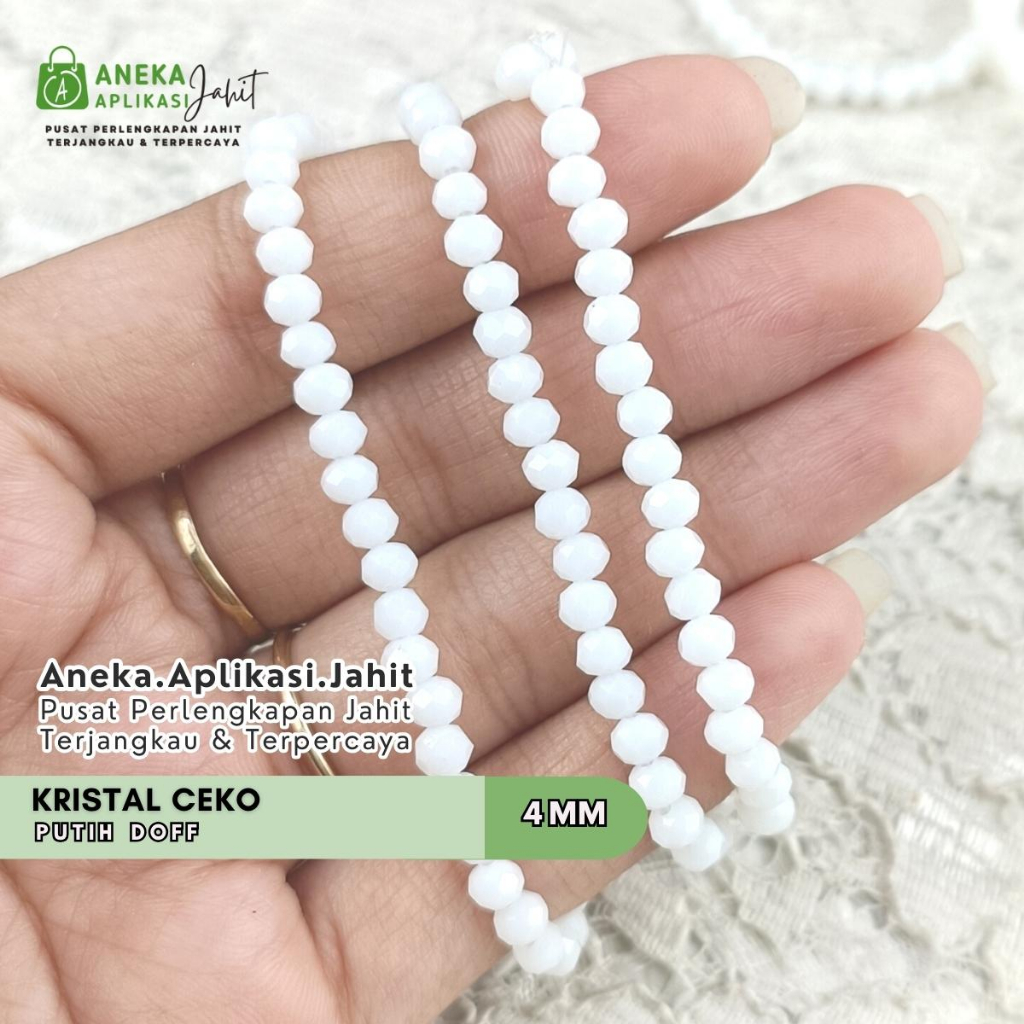 [DOFF] KRISTAL CEKO BAKPAU  4 MM / KRISTAL JAHIT CEKO BAKPAU 4 MM