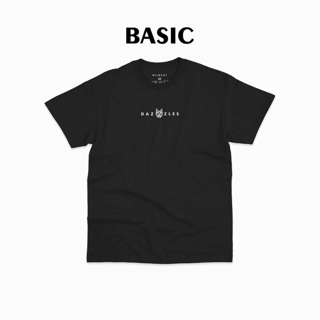WILDCUT BASIC T SHIRT - KAOS PRIA HITAM DAZZLES SERIES