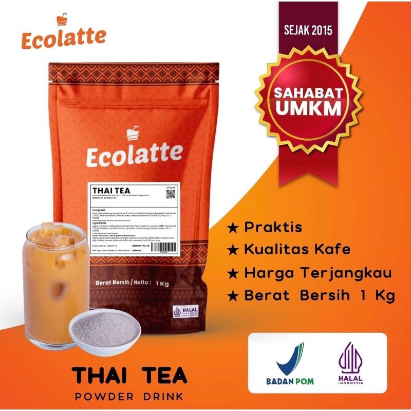

THAI TEA POWDER ECOLATTE - 1 KG