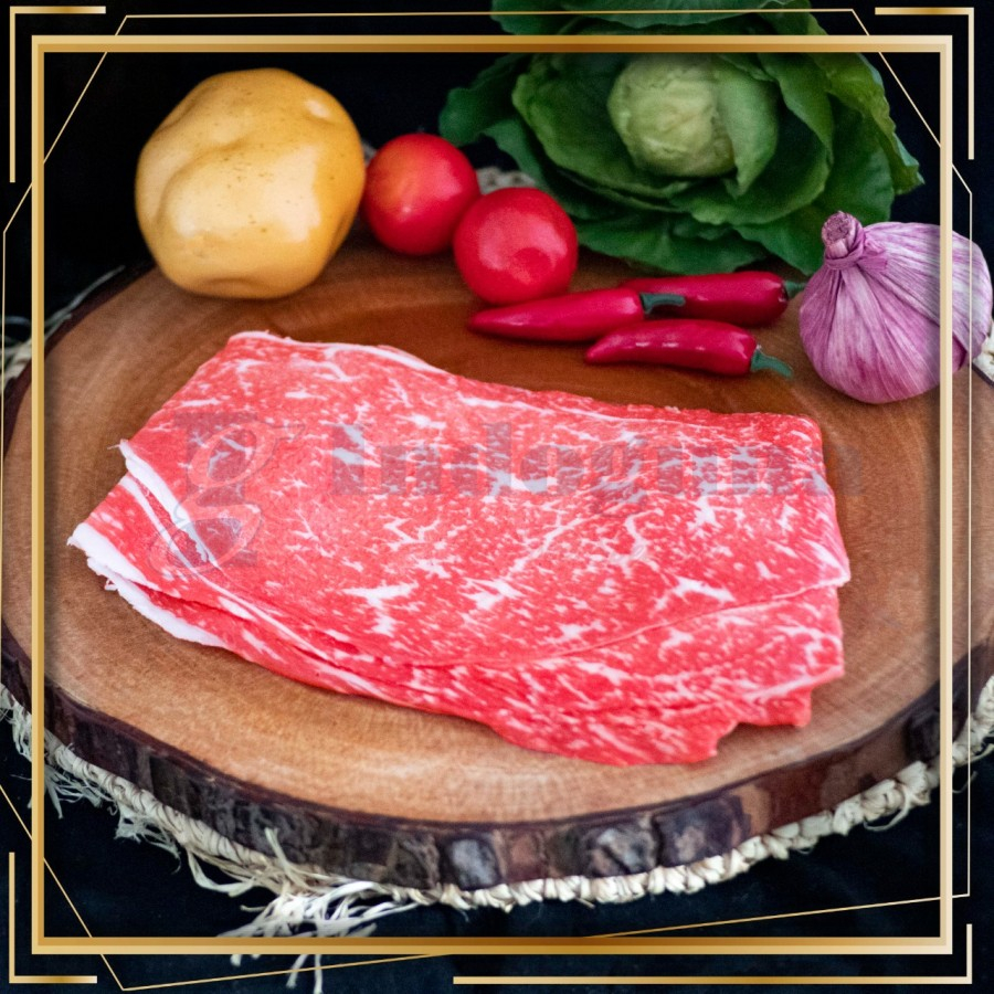 

AUS Wagyu Topside MB 9+ BLACKMORE Fullblood Wagyu Cut Yakiniku 250 Gr - Indoguna