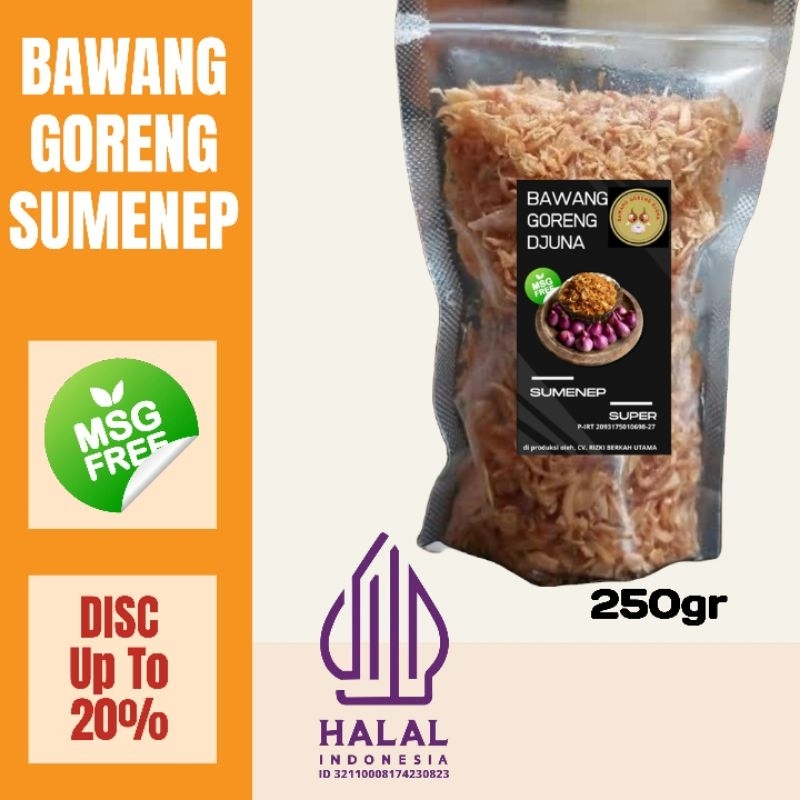

Bawang Goreng Asli Sumenep 250gr | Bawang Goreng Asli Brebes 250gr