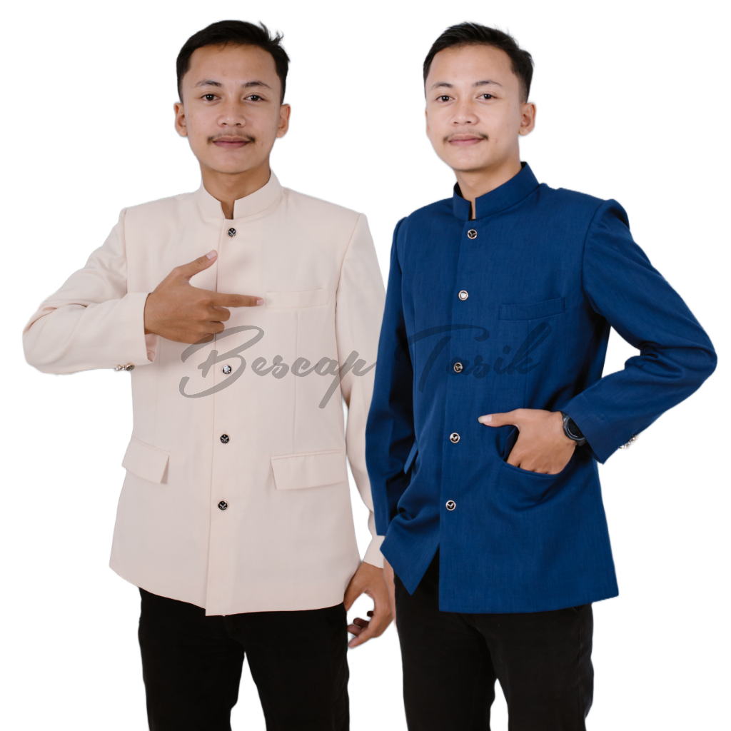 Jasko Polos Premium Jas Koko Pria Dewasa jas Mandarin Jas Santri