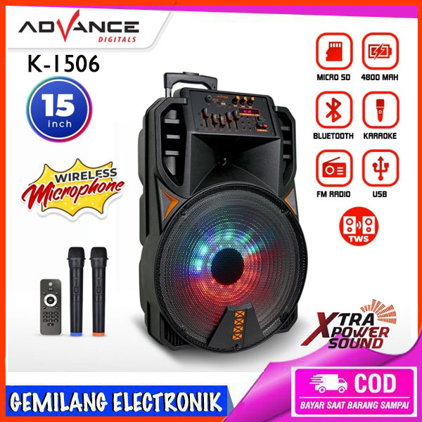 Speaker Advance K-1506  Bluetooth Portable Speaker Portable Wireless