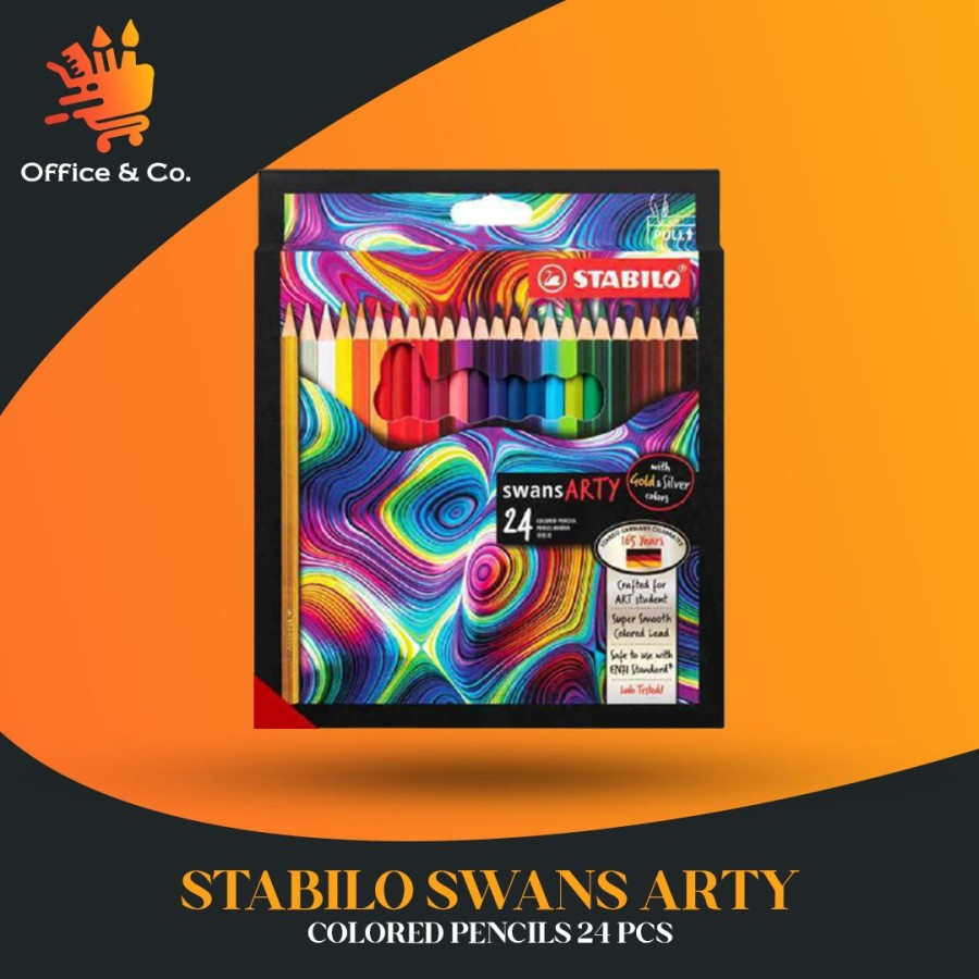 

STABILO swans ARTY Colored Pencils 24 pcs / Pensil Warna Isi 24 pcs