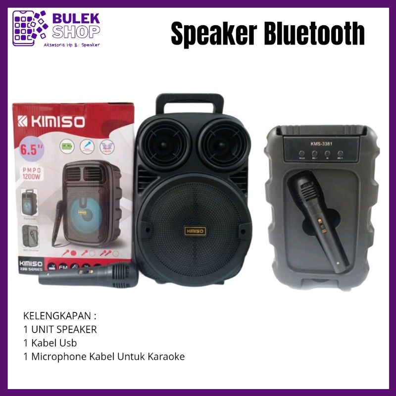 KIMISO MKC 3381/Speaker bluetooth murah/speaker karoke/speaker bass/speaker kimiso 3381