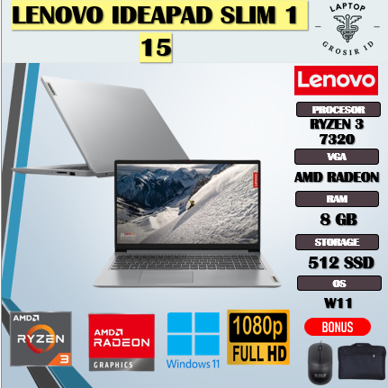 LENOVO IDEAPAD SLIM 1 15 RYZEN 3 7320 8gb 512gb 15.6fhd ips