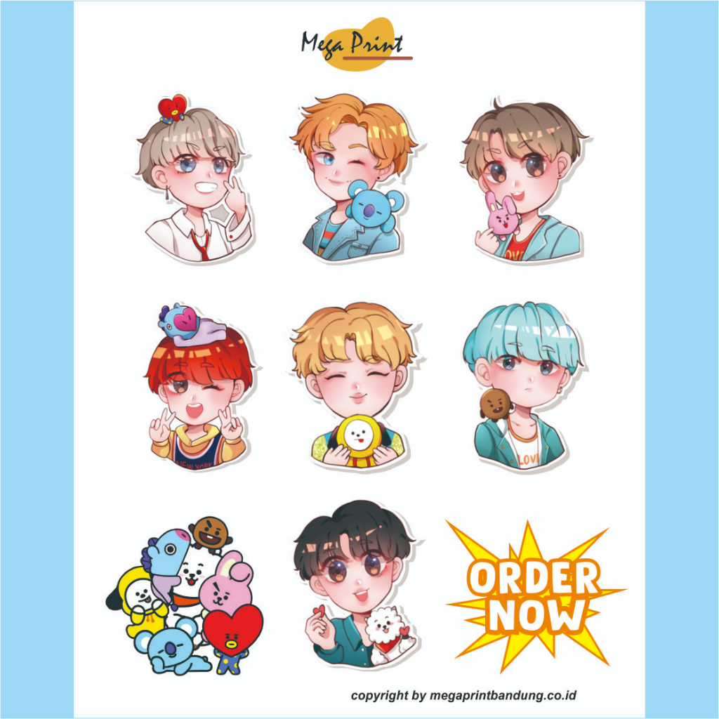 

Stiker HP Lucu Karakter BT21