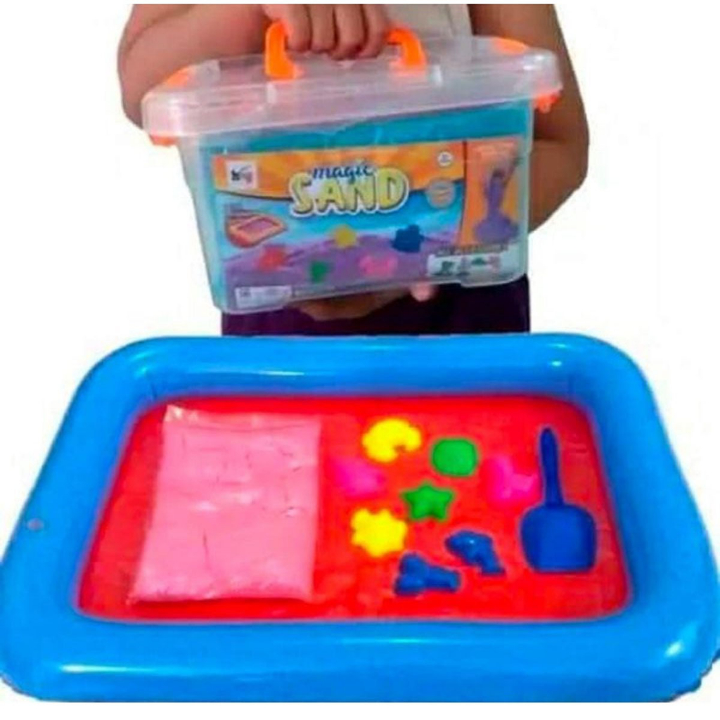 Tq Mainan Anak Mainan Pasir Anak 1 Set Lengkap Mainan Pasir Ajaib 1Kg + Meja + Pompa Meja Mainan
