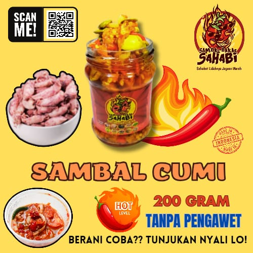 

Sambal Cumi Pedas Gurih 200 Gram - Sambal Bakar Sahabi