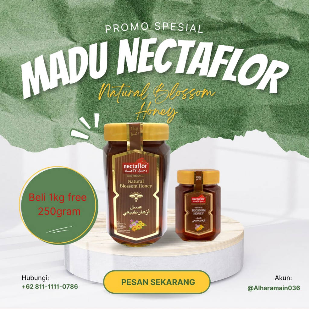 

PROMO Madu Nectraflor/Madu switzerland original 1kg + 250 gram free