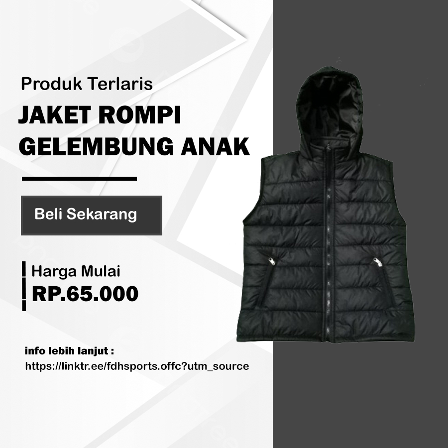 Jaket Rompi Puffer Anak Gelembung Rompi Veast Puffer Gelembung Anak
