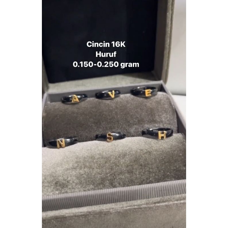 Cincin keramik huruf 16k