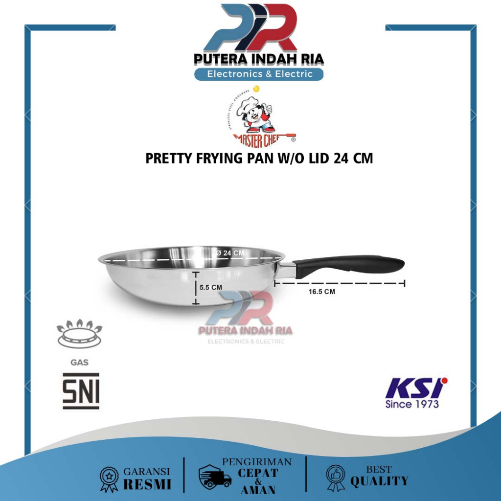 Teflon Chefina Master Chef Pretty Panci Stainless Frying Pan 24 cm