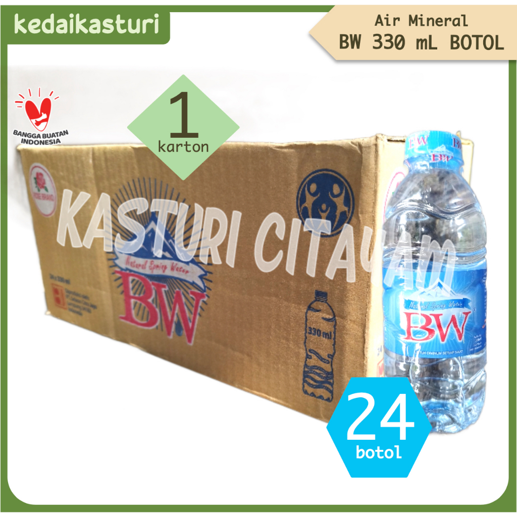 

Air Mineral BW Rose Brand 330mL Instan Kurir - 1 Karton x 24 Botol