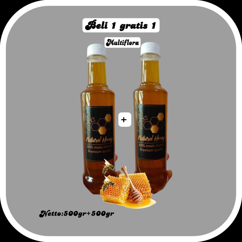 

Madu Multiflora Beli 1 gratis 1