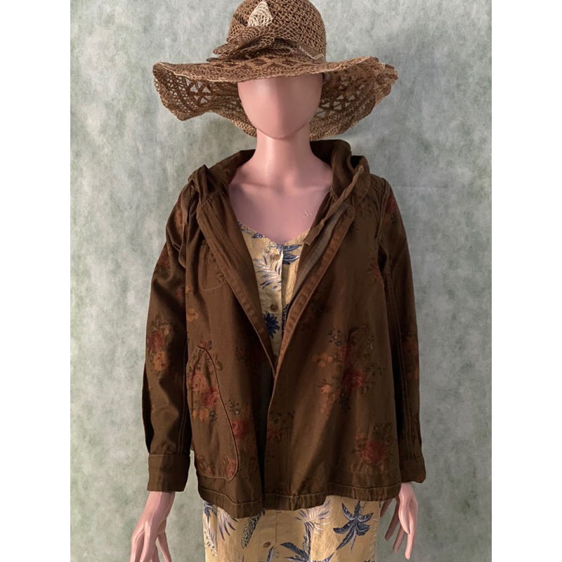 Preloved/Thrift Jacket Jeans olive green two tone Jaket hijau olive bolak balik Korean Style