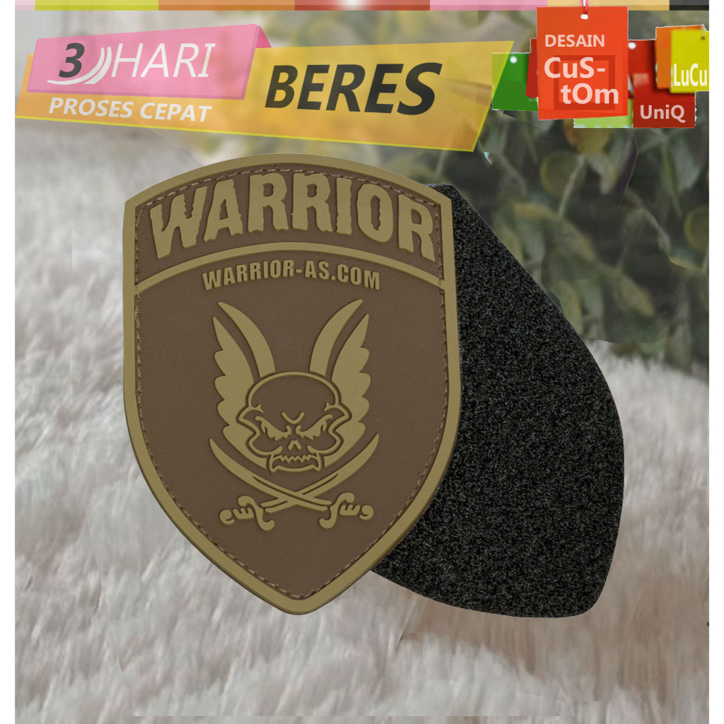 Pabrik patch rubber 3D custom desain bebas sesuai request harga murah aksesoris baju logo jersey dan