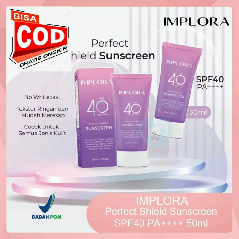 SUNCREEN IMPLORA SPF 40 PA++ suncreen wajah pemutih wajah cream suncreen muka pemutih wajah suncreen