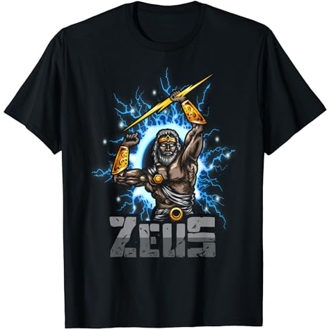 KAOS Zeus Ancient Greek Mythology God of Lighting and Thunder T-Shirt