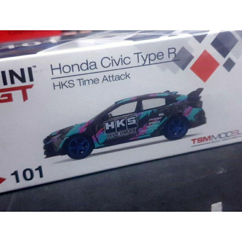 Diecast Mini GT Honda Civic Type R HKS Time Attack no 101