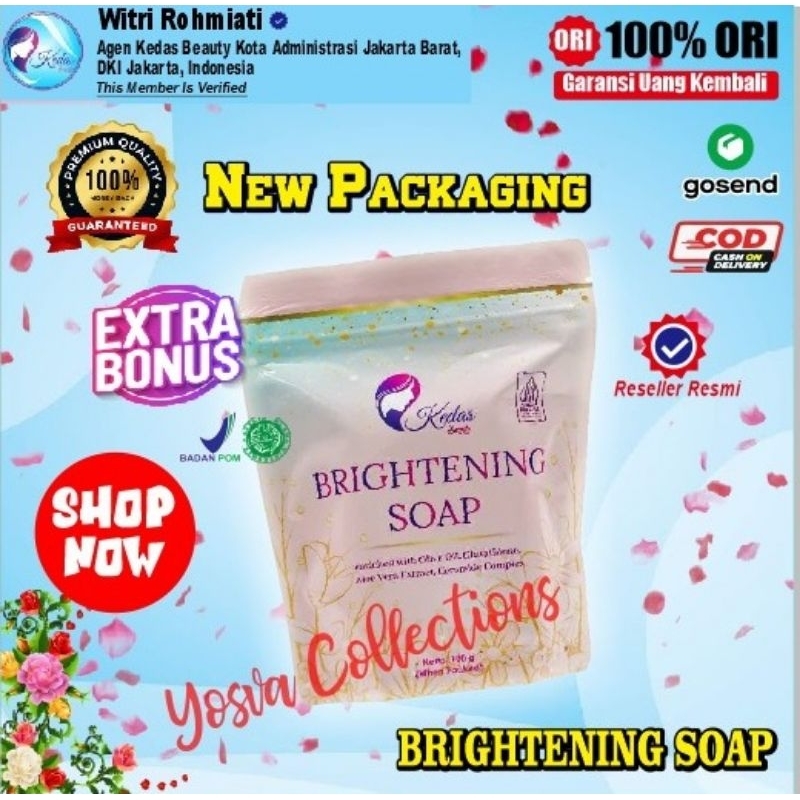 Sabun Pemutih Wajah dan Badan Pria Wanita Permanen 100%BPOM Brightening