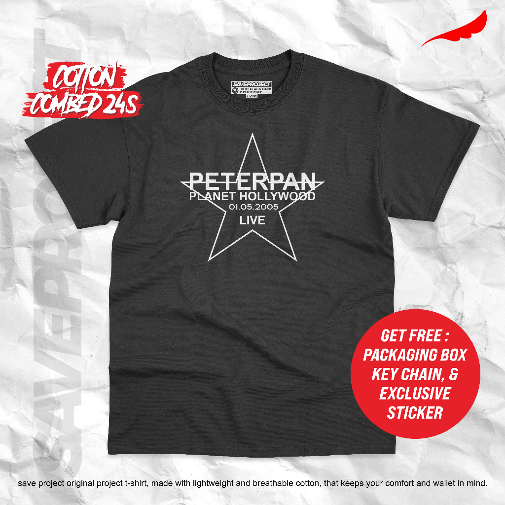 KAOS ARIEL PETERPAN PLANET HOLLYWOOD/T-SHIRT ARIEL/KAOS JADUL ARIEL PETERPAN/BAJU DISTRO MURAH ARIEL