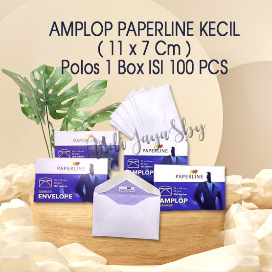 

Amplop Putih Kecil PAPERLINE ( 11 x 7 Cm ) Polos 1 Box Isi 100 Pcs amplop