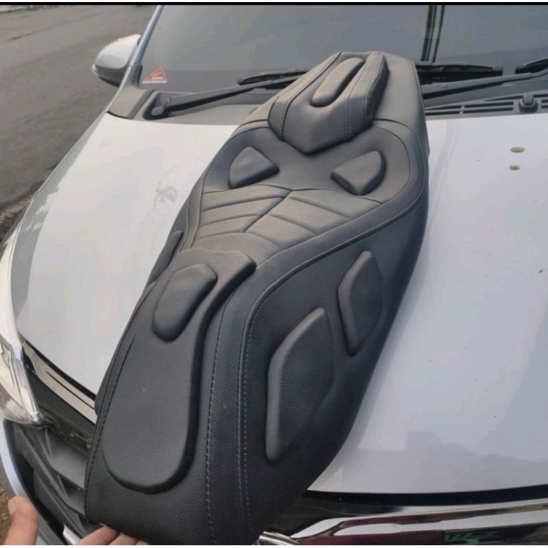 Jok Vario 110 Karbu Retro MBtech Hitam Polos - Jok Honda Vario