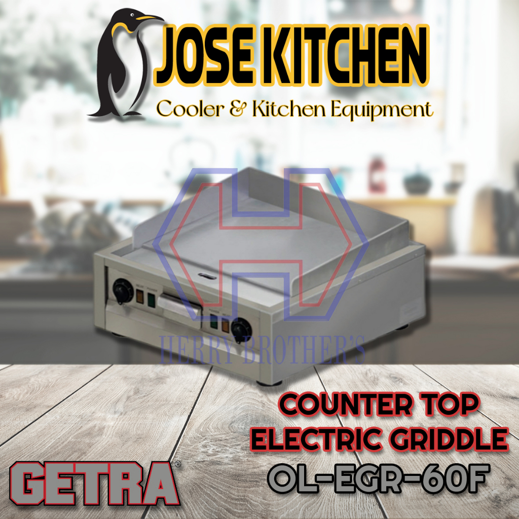 GETRA COUNTER TOP ELECTRIC GRIDDLE FULL FLAT GRIDDLE / OL-EGR-60F / OLEGR60F
