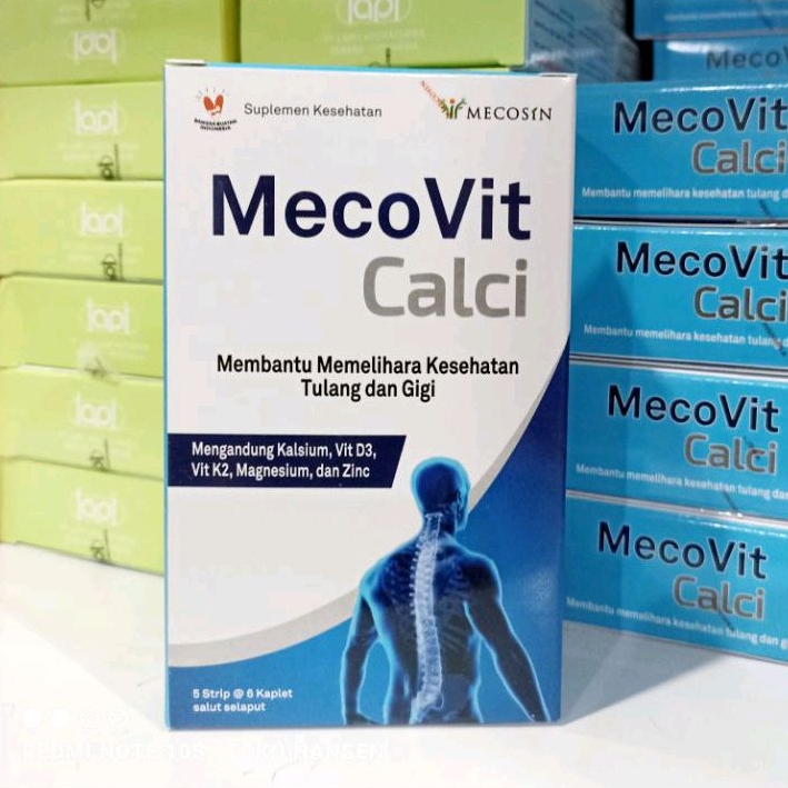 MecoVit Calci Vit D3 + K2, Magnesium, Zinc dan Kalsium Suplemen kesehatan