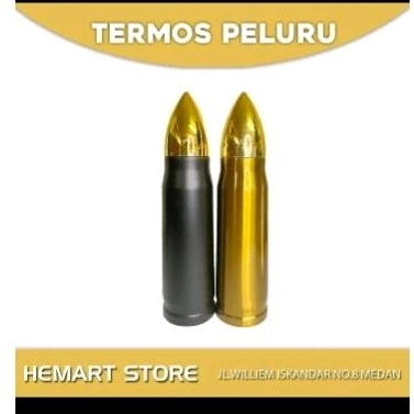 Termos  Vacuum Model  Peluru  Stainless 500ml / Termos Unik Bentuk Roket/Peluru