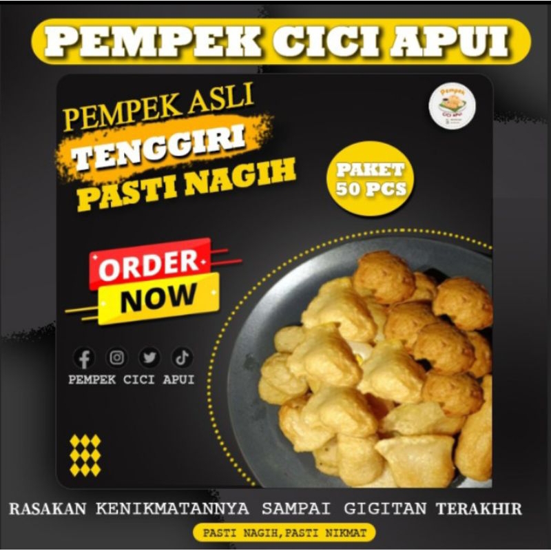 

Pempek Cici Apui 100% Ikan Tenggiri [ 50 Pcs Kecil ]