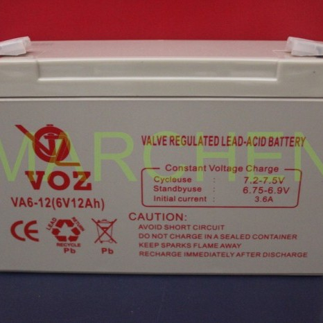 Baterai ACCU Baterai Aki Kering 6V 12AH 12A 12 AH VOZ VRLA