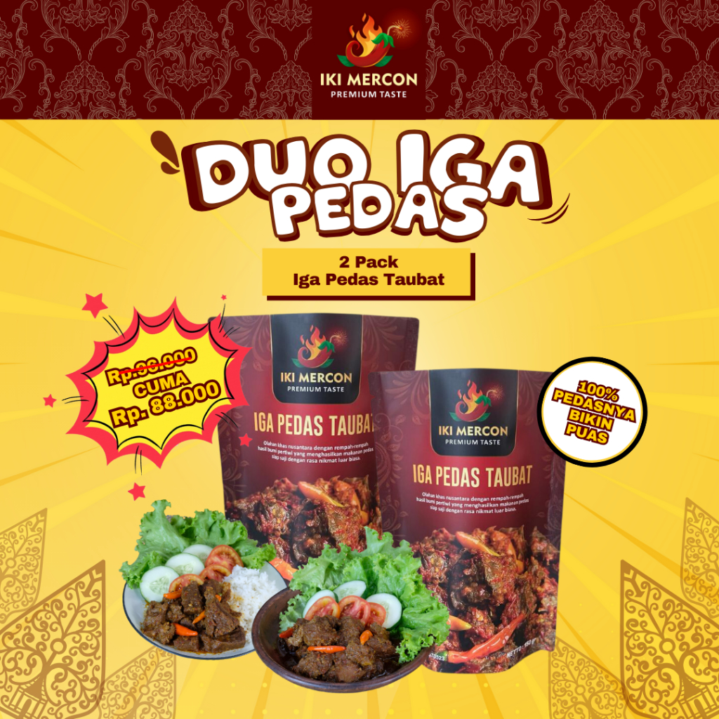 

COMBO PUAS DUO IGA PEDAS (2 x OSENG MERCON IGA) @ 150 GRAM - IKI MERCON