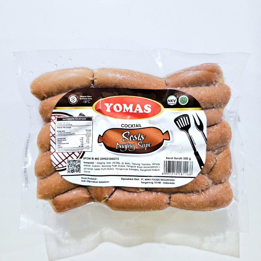 

YOMAS sosis cocktail sapi 500gr 36s