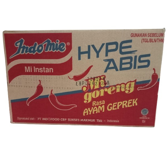 

Indomie Mie Instan Goreng Rasa Ayam Geprek Hybe Abis ( 1 Dus = 40 ktk)