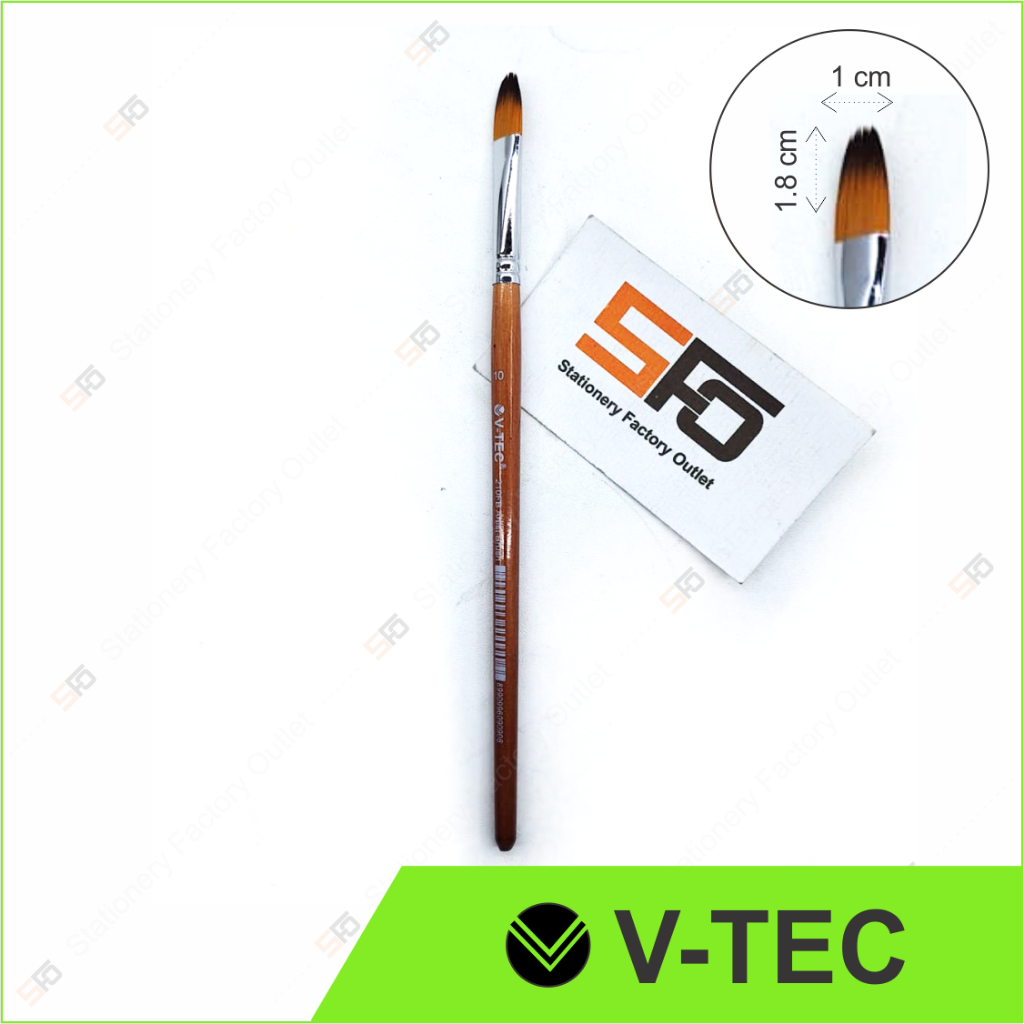 

Kuas Lukis Filbert V-Tec 210FB Satuan - Artist Paint Brush No. 10