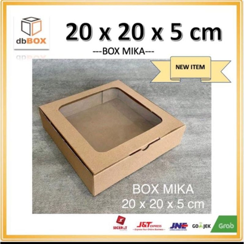 

BOX MIKA 20x20x5 kardus die cut, untuk kue hampers gift box MIKA