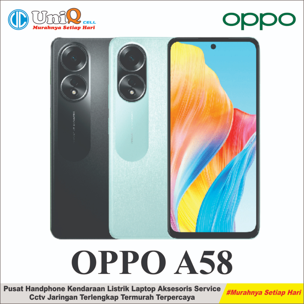 OPPO A58 TERBARU RAM/ROM (6GB/128GB) dan (8GB/128GB) GARANSI RESMI OPPO INDONESIA