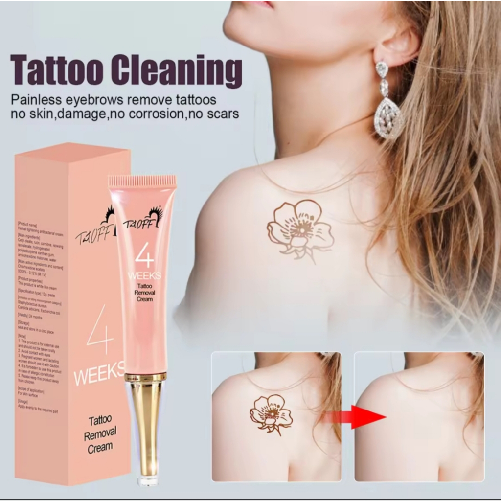 ORI 100% TATOFF Krim Penghilang Tatto Tato Permanen 4 Minggu/Obat Penghapus Tato, Penghilang Tatto y