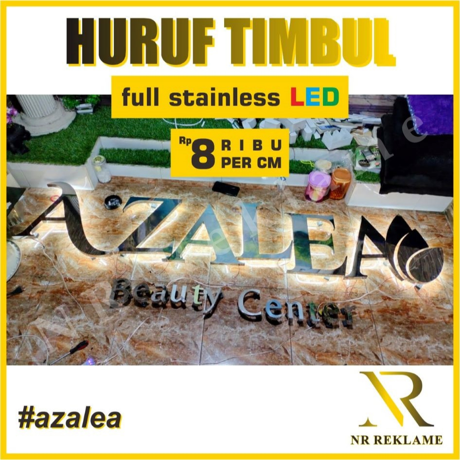 Huruf Timbul Stainless LED