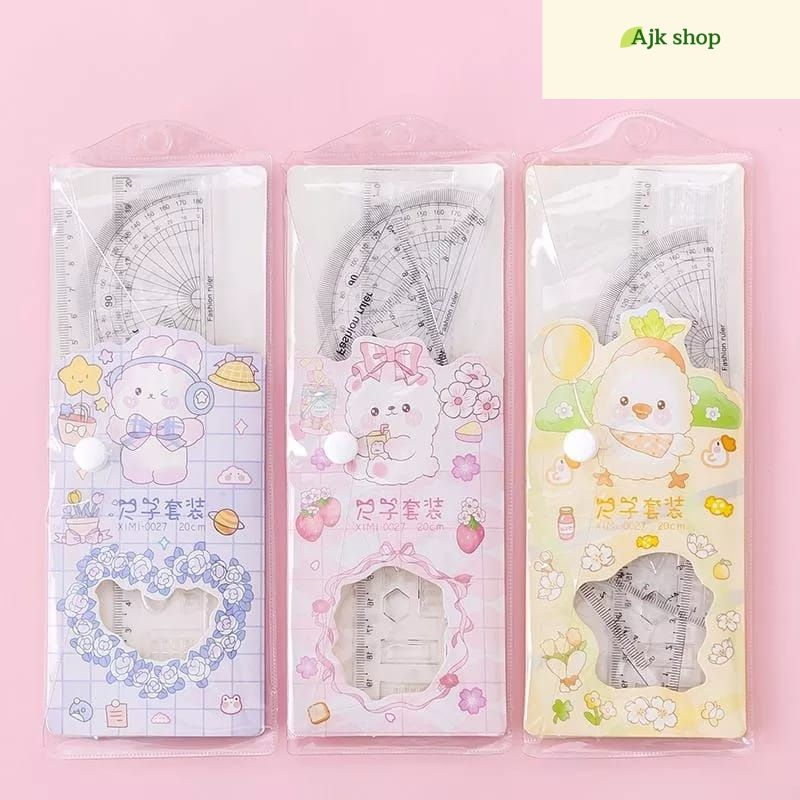 

Penggaris Set isi 4pcs Rules Penggaris Plastik Set