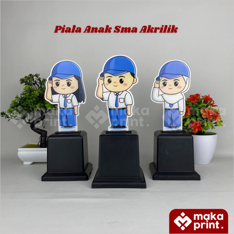 Piala Akrilik (Siswa SMA) - Piala Akrilik Anak - Piala Wisuda - Plakat Akrilik Wisuda - Plakat Akril
