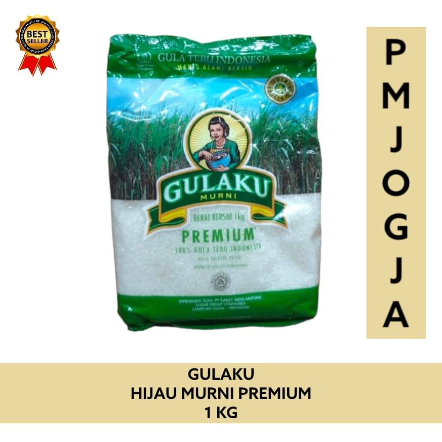 

GULAKU Hijau Kuning Premium 1kg / Gula Pasir Tebu Putih 1 kg