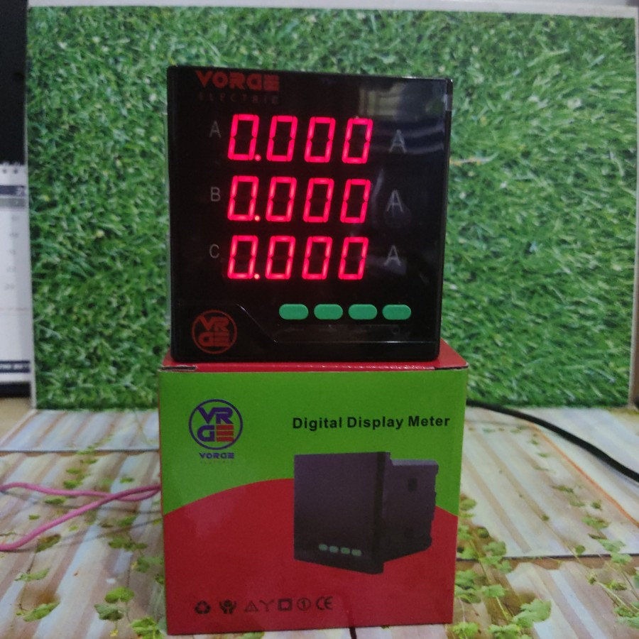 VORGE VR-AA33 Digital Ampere Meter 3 Phase Amperemeter 3p 3phase bukan fort larkin LR